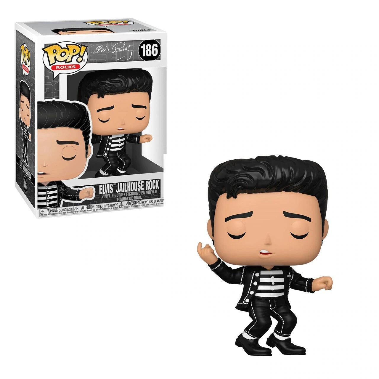 Funko Pop! Elvis Presley Jailhouse Rock 186 (box ware) + Free Protector