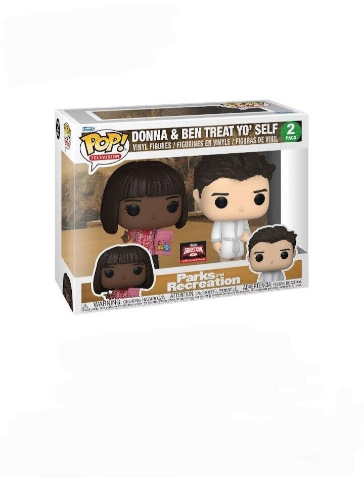Funko Pop! Parks and Recreation - Donna & Ben Treat Yo’ Self 2 Pack 2022 Funko Target Con Exclusive