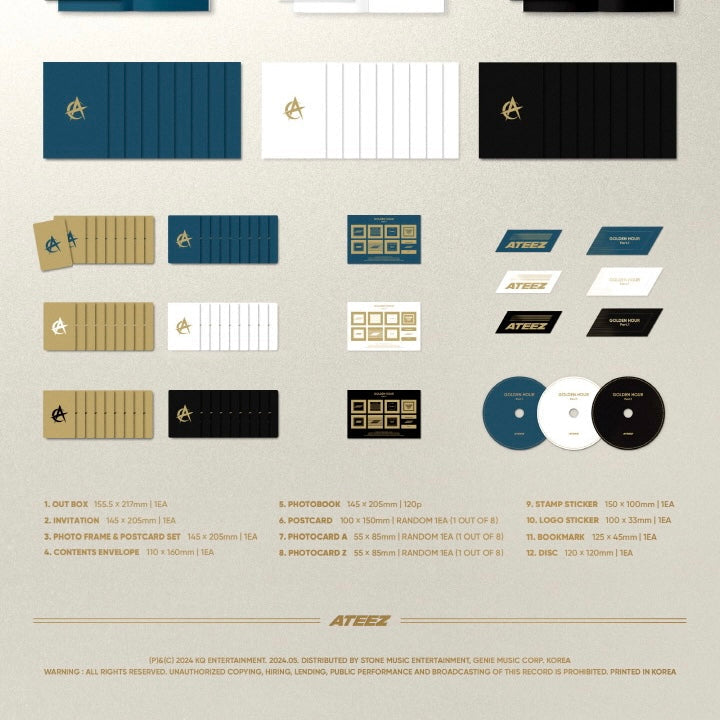 K-pop Ateez Golden Hour - DIARY Ver. Part. 1 10th Mini Album