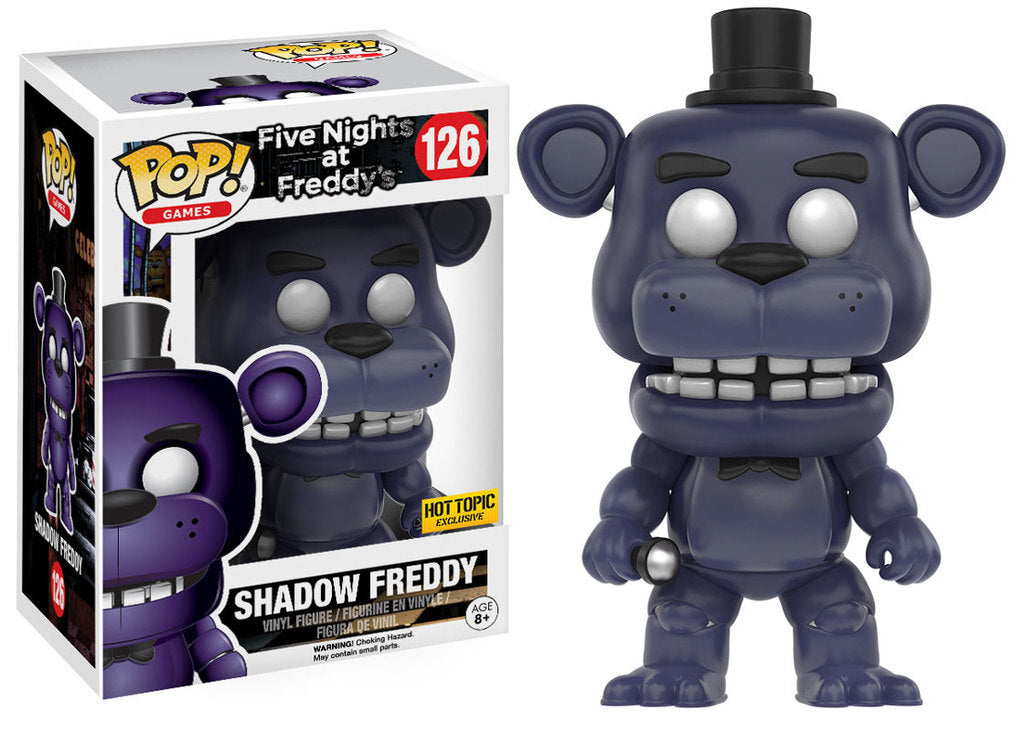 Funko Pop! FNAF : Five Night’s at Freddy’s - Shadow Freddy 126 Hot Topic Exclusive Figure + Pop Protector