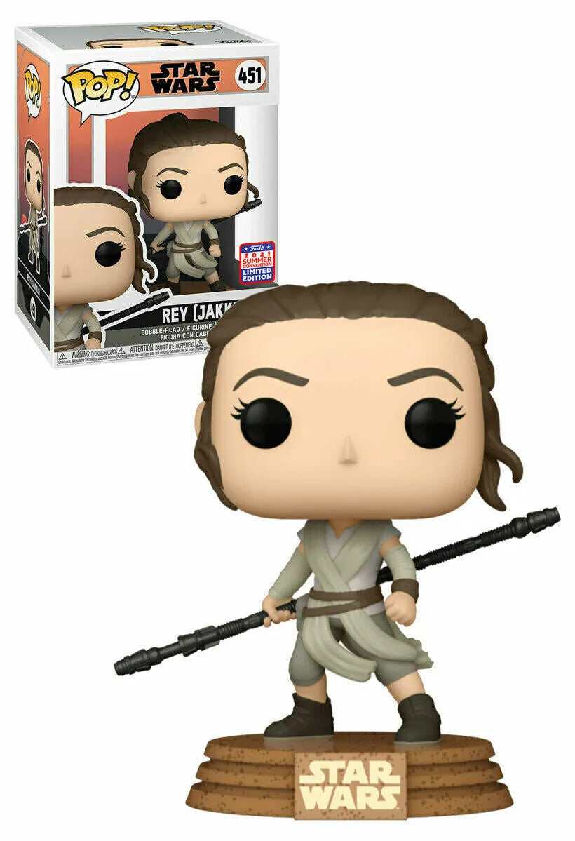 Funko Pop! Star Wars Rey Funko 2021 Summer Convention Exclusive 451 + Free Protector