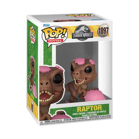 Funko Pop! Jurassic World - Raptor 1897 Figure + Pop Protector