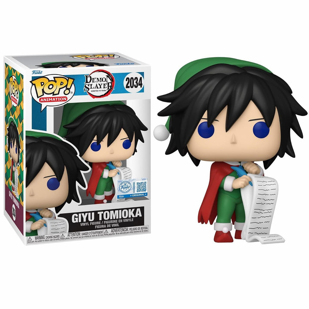 Funko Pop! Demon Slayer - Giyu Tomioka Holiday Christmas Edition 2034 Funko Special Edition Figure + Pop Protector