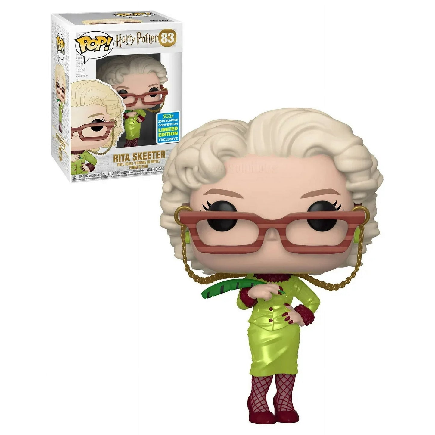 Funko Pop! Harry Potter : Rita Skeeter 83 Funko 2019 Summer Convention Exclusive (VAULTED) + Pop Protector
