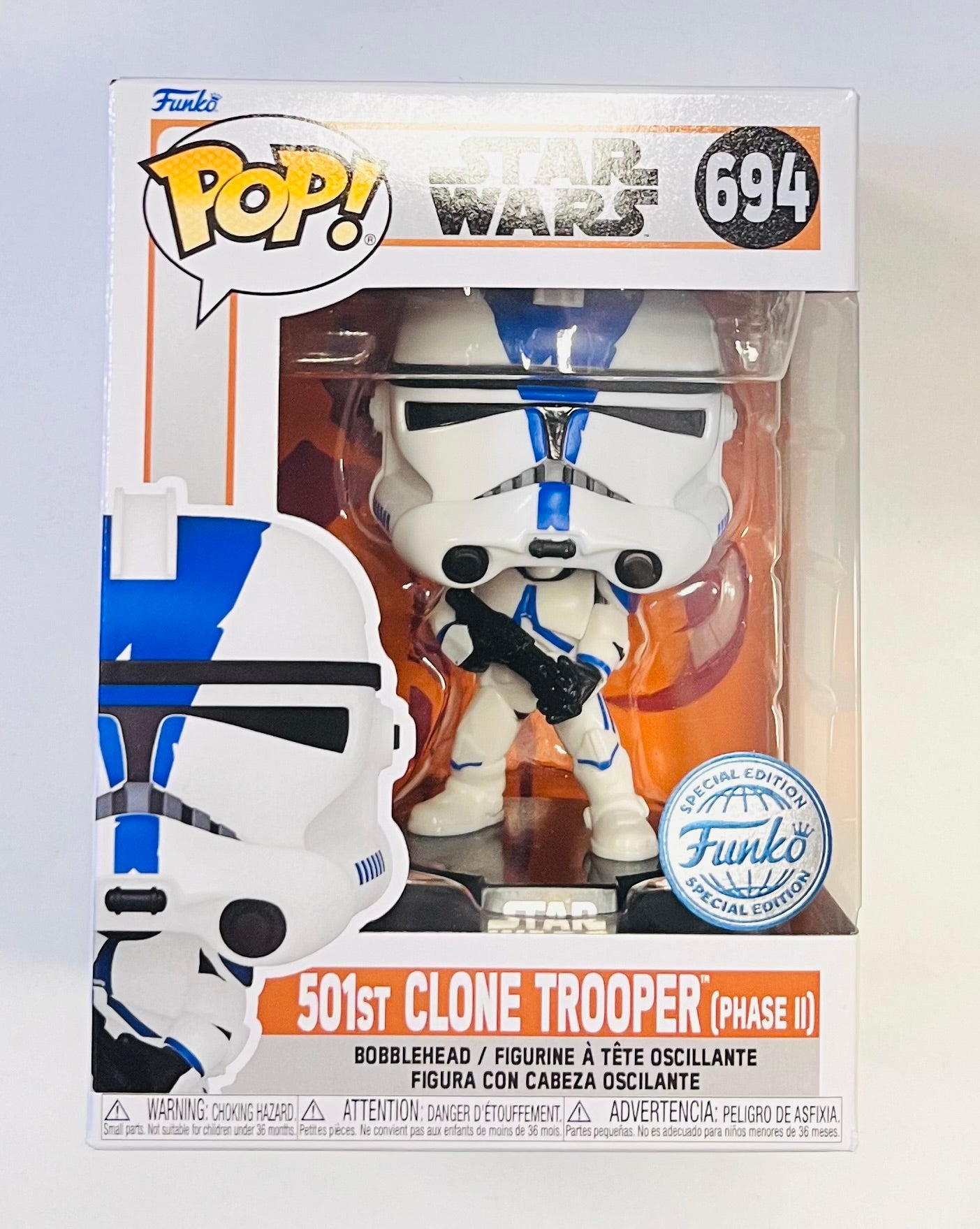 Funko Pop! Star Wars - 501st Clone Trooper (Phase II) 694 Funko Special Edition + Protector