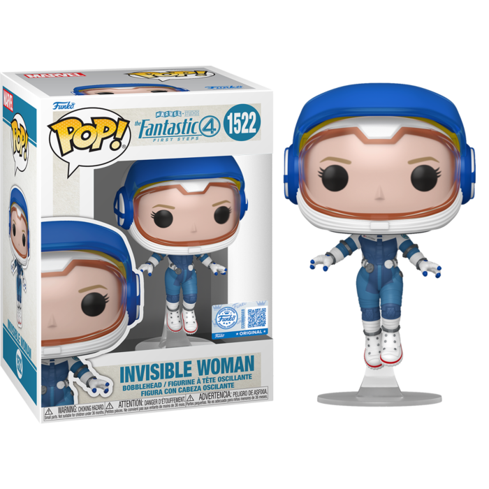 Funko Pop! Marvel The Fantastic 4 First Steps - Invisible Woman 1522 Funko Special Edition Figure + Pop Protector
