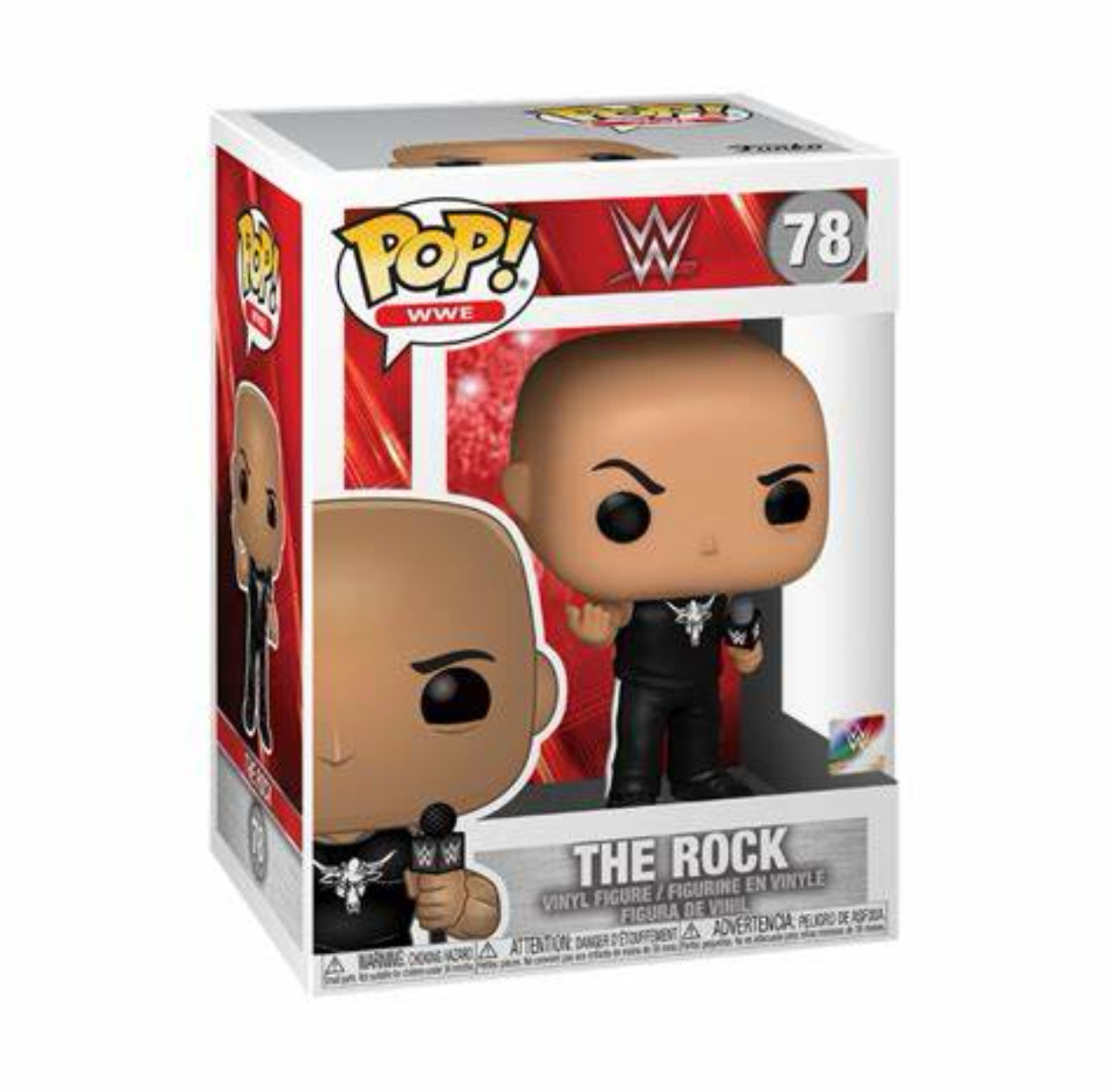 Funko Pop! WWE The Rock 78 + Free Protector (slight box ware)