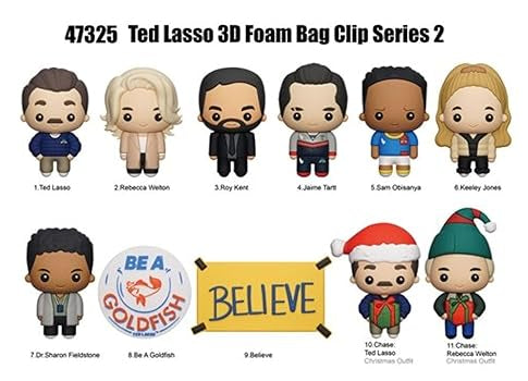 Ted Lasso Series 2 Mystery 3D Foam Figural Bag Clip (One Variation Chosen at Random)