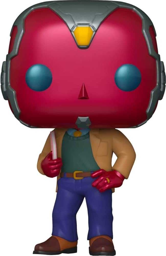 Funko Pop! Marvel WandaVision : Vision 70s 718 EB Exclusive + Pop Protector