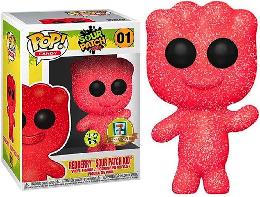 Funko Pop! Sour Patch Kids - Redberry Sour Patch Kid 01 Glows in the Dark 7-Eleven Exclusive + Free Protector