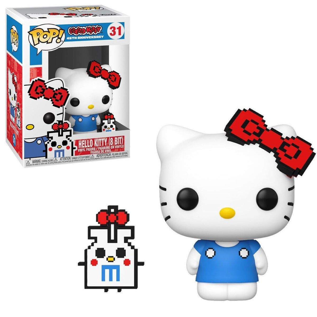 Funko Pop! Hello Kitty 45th Anniversary - Hello Kitty (8 Bit) 31 Figure + Pop Protector