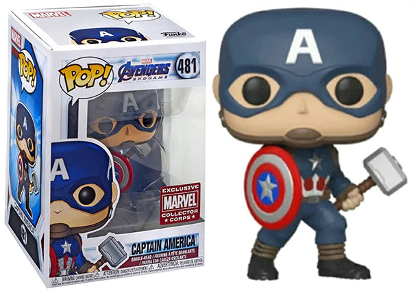 Funko Pop! Captain America 481 Marvel Collectors Corps Exclusive + PoP Protector