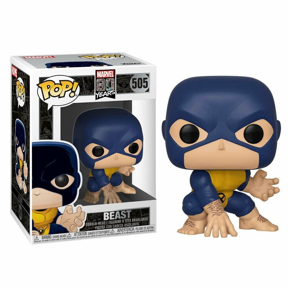 Funko Pop! Marvel 80 Years - Beast 505 (slight box ware) + Free Protector