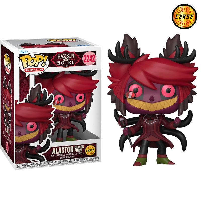 Funko Pop! Hazbin Hotel - Alastor Demon Form 2242 CHASE Figure + Pop Protector