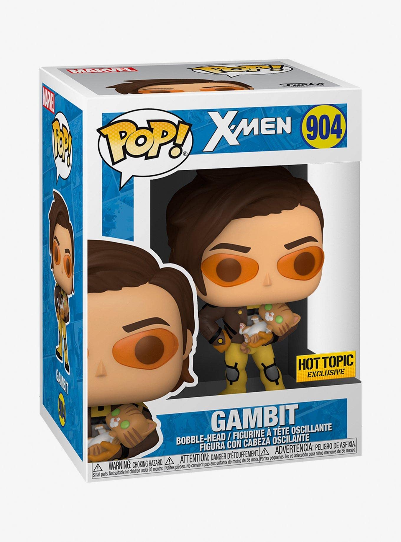Funko Pop! X-Men Gambit 904 Hot Topic Exclusive Figure + Pop Protector