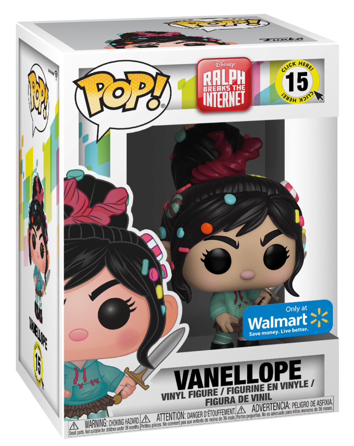 Funko Pop! Disney Ralph Breaks The Internet Vanellope 15 Walmart Exclusive + Free Protector