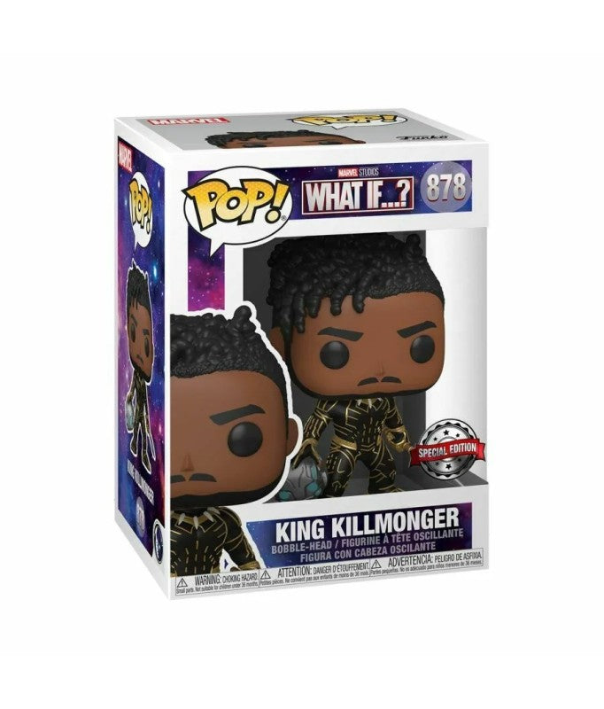 Funko Pop! Marvel Studios : What If…? King Killmonger 878 + Pop Protector