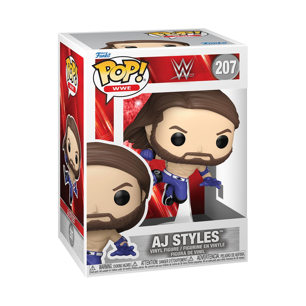 Funko Pop! WWE - AJ Styles 207 Figure + Pop Protector
