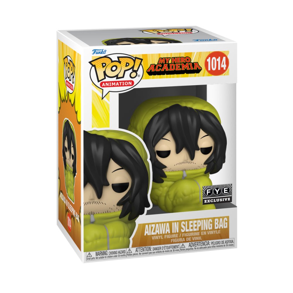 Funko Pop! My Hero Academia : Aizawa In Sleeping Bag 1014 FYE Exclusive + Pop Protector
