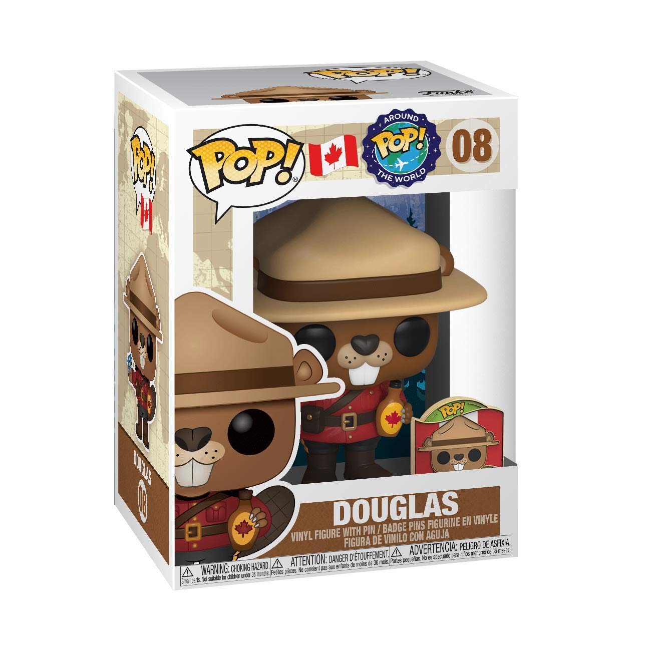 Funko Pop! Around The World Canada Douglas 08 + Enamel Pin (VAULTED) + Protector