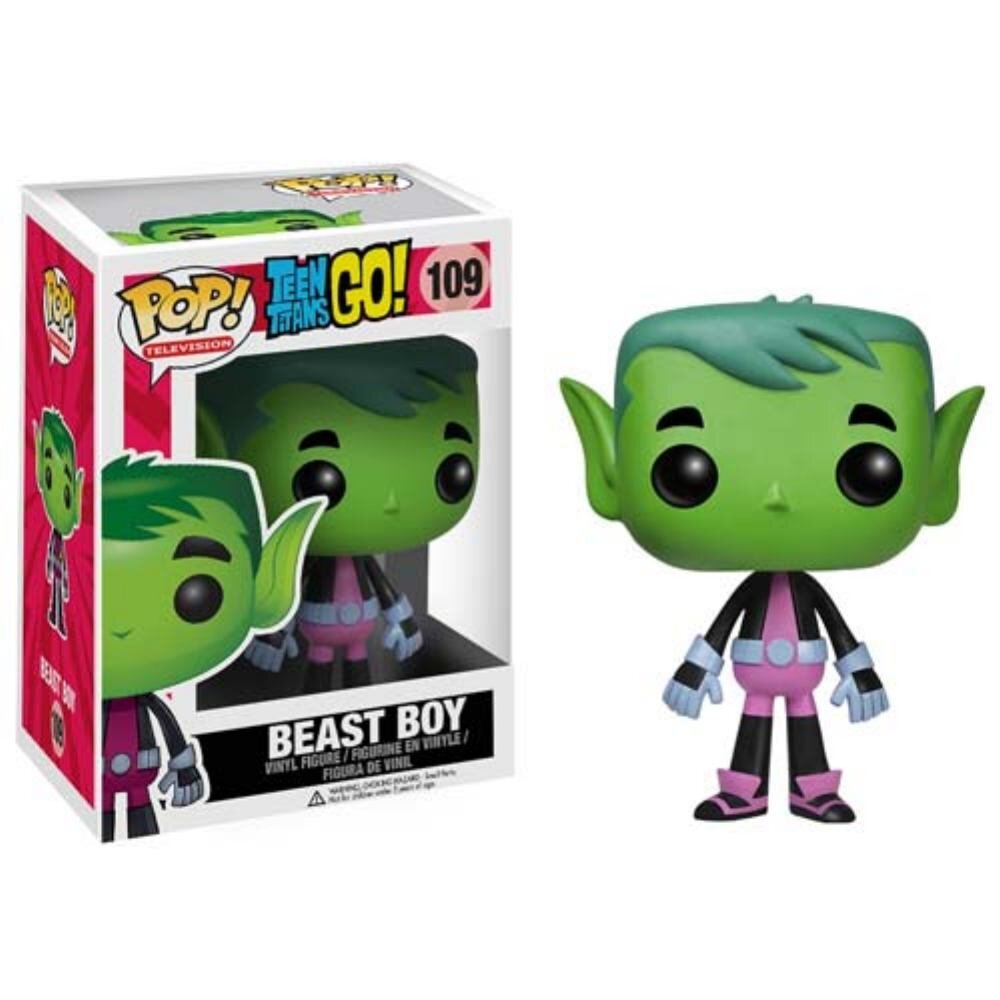 Funko Pop! Teen Titans Go! Beast Boy 109 (VAULTED) + Pop Protector