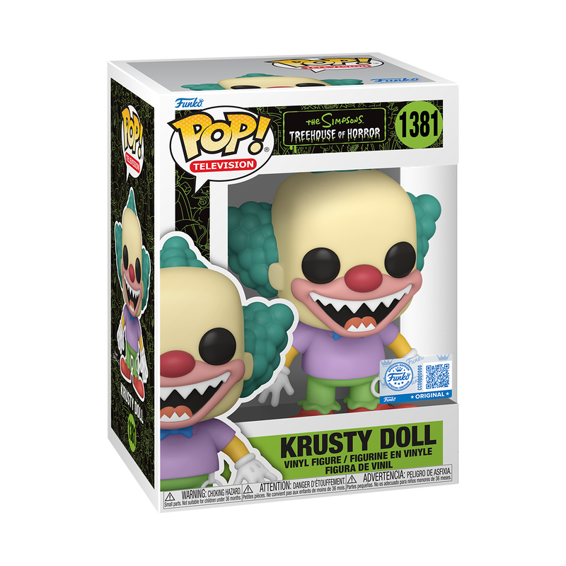 Funko Pop! The Simpsons Treehouse of Horror : Krusty Doll 1381 Funko Special Edition Figure + Pop Protector