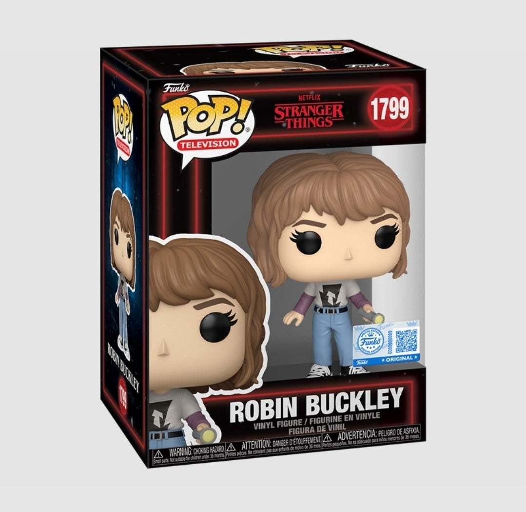 Funko Pop! Netflix Stranger Things - Robin Buckley 1799 Funko Special Edition Figure + Pop Protector