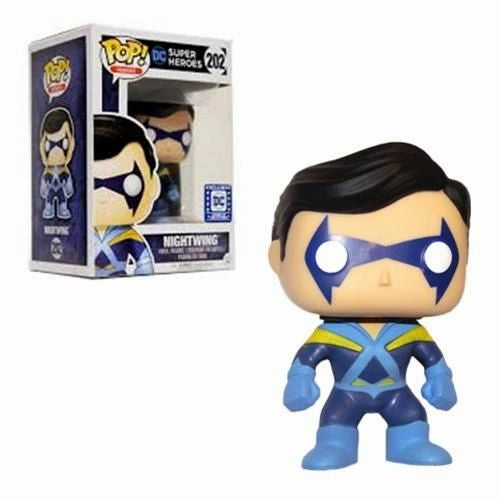 Funko Pop! DC Super Heroes : Nightwing 202 Legion of Collectors Exclusive (VAULTED) (small box damage) + Pop Protector