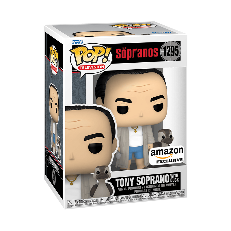Funko Pop! The Sopranos - Tony Soprano with Duck 1295 Amazon Exclusive + Free Protector