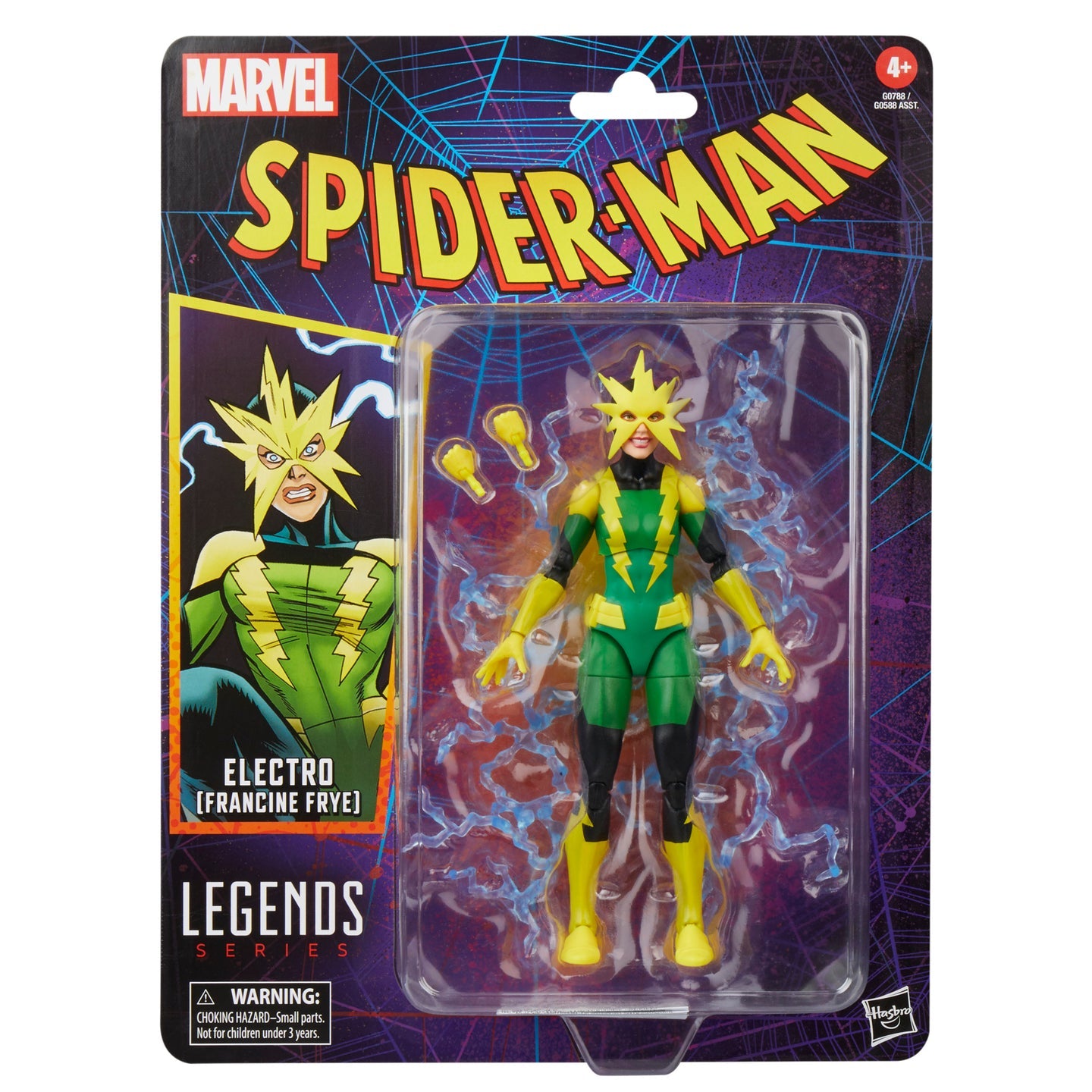 Spider-Man Retro Marvel Legends Electro (Francine Frye) 6-Inch Action Figure