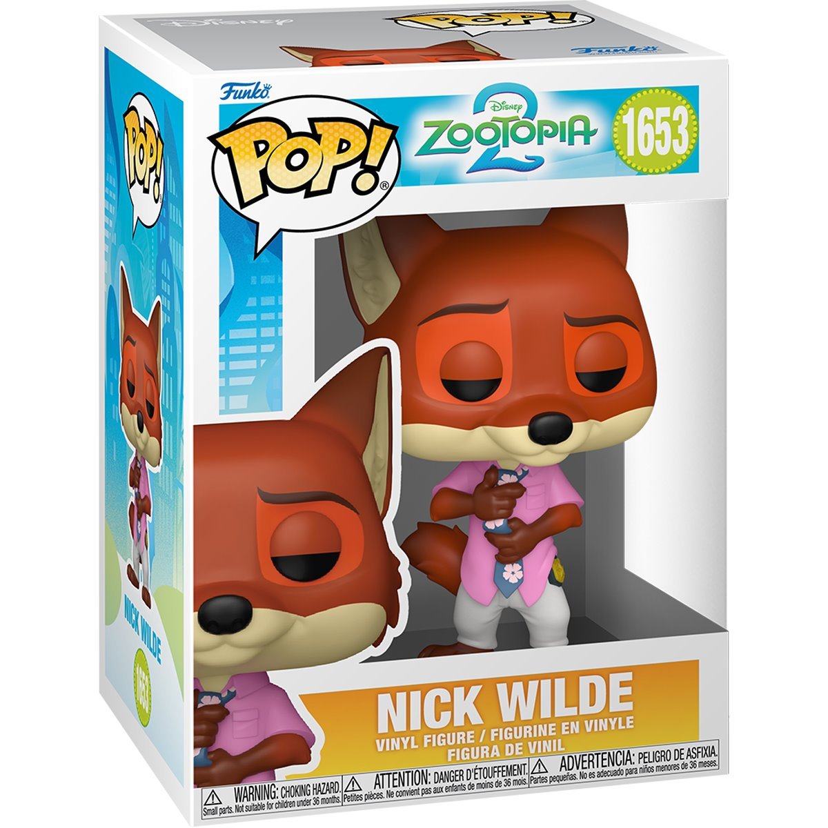 Funko Pop! Disney Zootopia 2 - Nick Wilde 1653 Figure + Pop Protector