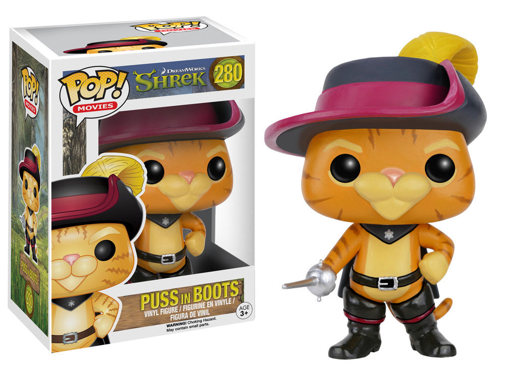 Funko Pop! DreamWorks Shrek Puss in Boots 280 (VAULTED) + Free Protector
