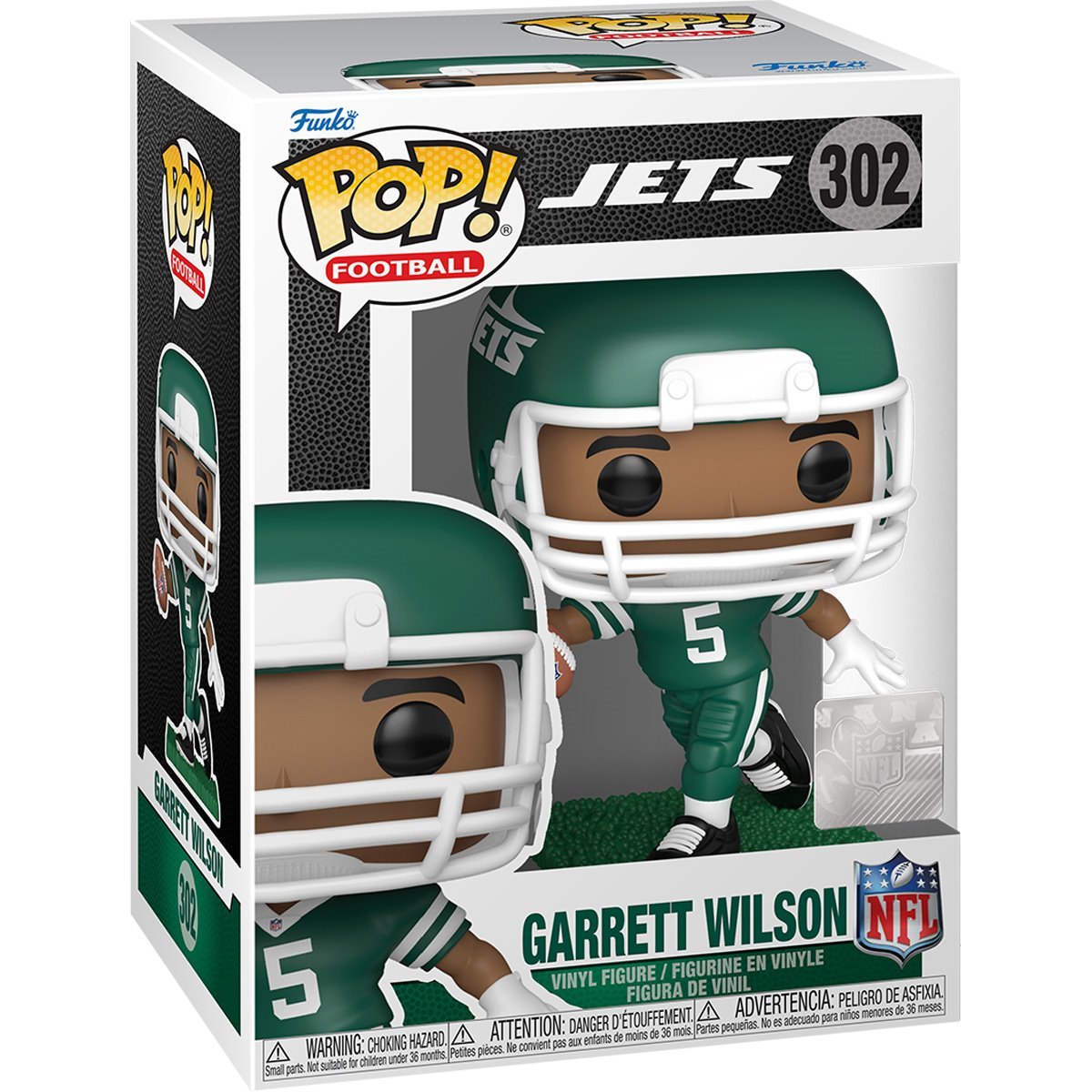 Funko Pop! NFL Jets Garrett Wilson 302 + Pop Protector