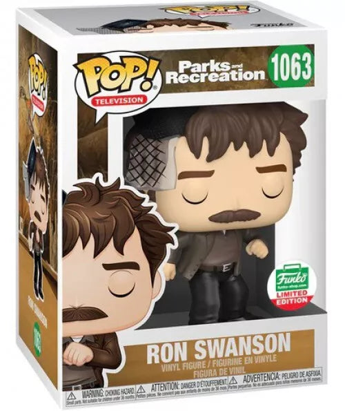 Funko Pop! Parks and Recreation Ron Swanson 1063 Funko Shop Exclusive + Free Protector (VAULTED)