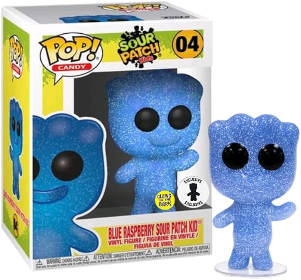 Funko Pop! Sour Patch Kidd - Blue Raspberry Sour Patch Kid 04 Glows in the Dark + Free Protector
