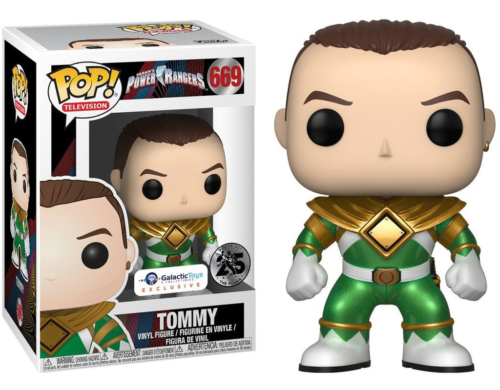 Funko Pop! Saban’s Power Rangers - Tommy (Metallic) 669 Galactic Toys 25 Years Exclusive (VAULTED) + Free Protector