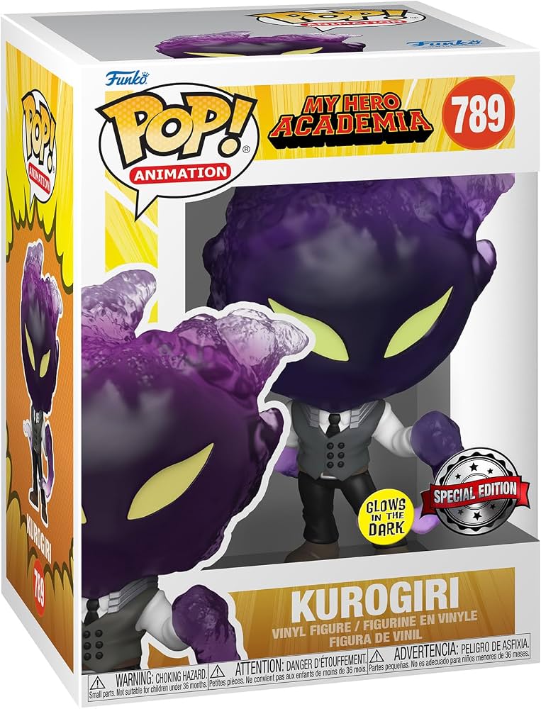 Funko Pop! My Hero Academia - Kurogiri 789 Glows in the Dark Special Edition Figure + Pop Protector
