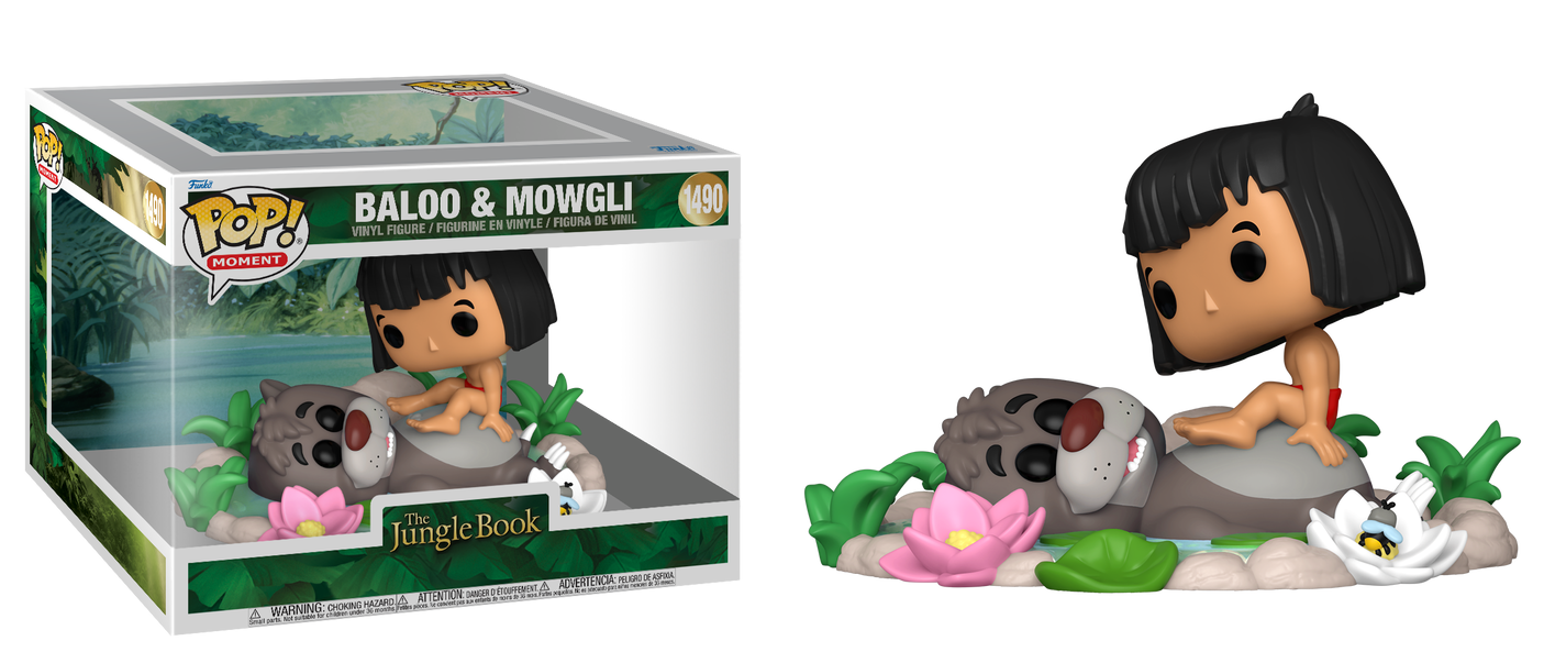 Funko Pop! The Jungle Book : Baloo & Mowgli 1490 Vinyl Deluxe Figure