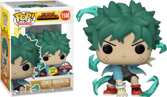 Funko Pop! My Hero Academia - Izuku Midoriya 1140 Glows in the Dark Special Edition Figure + Pop Protector