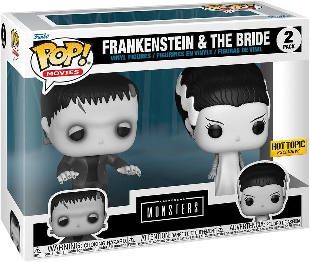 Funko Pop! Universal Monsters Frankenstein & The Bride Hot Topic Exclusive 2 Pack