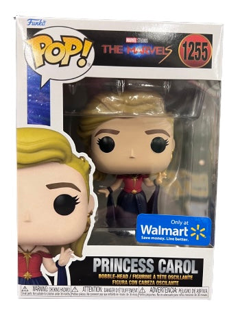 Funko Pop! Marvel Studios The Marvels - Princess Carol 1255 Walmart Exclusive + Free Protector