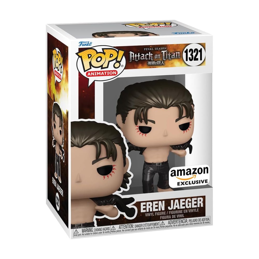 Funko Pop! Attack on Titan : Eren Jaeger 1321 Amazon Exclusive + Pop Protector
