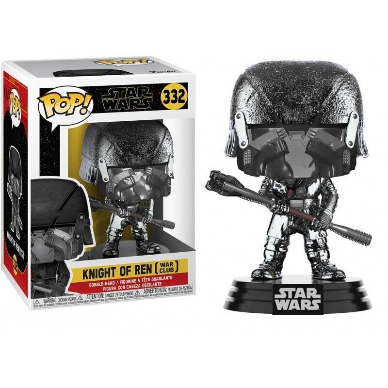 Funko Pop! Star Wars Knight of Ren (Hematite Chrome) (War Club) 332 + Free Protector (VAULTED)