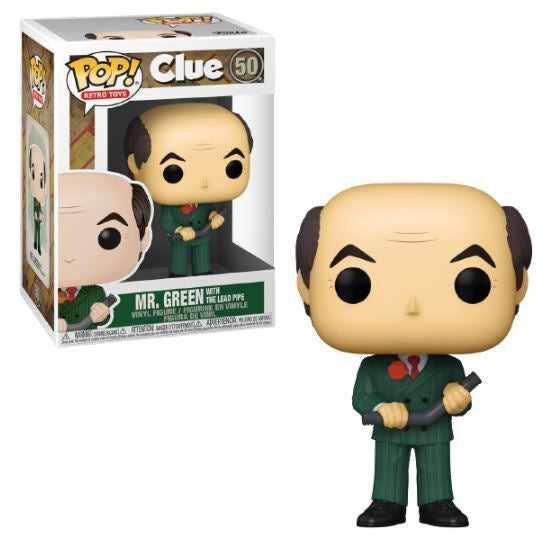 Funko Pop! Clue Mr. Green With The Lead Pipe 50 + Free Protector