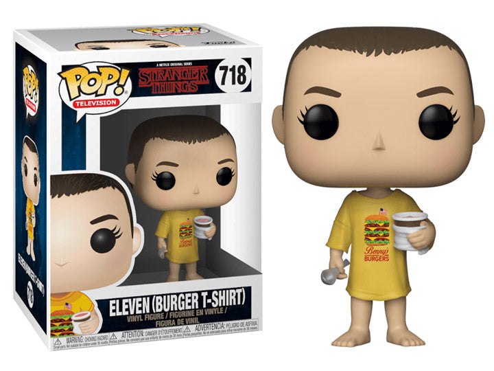 Funko Pop! Netflix Stranger Things Eleven (Burger T-Shirt) 718 + Free Protector