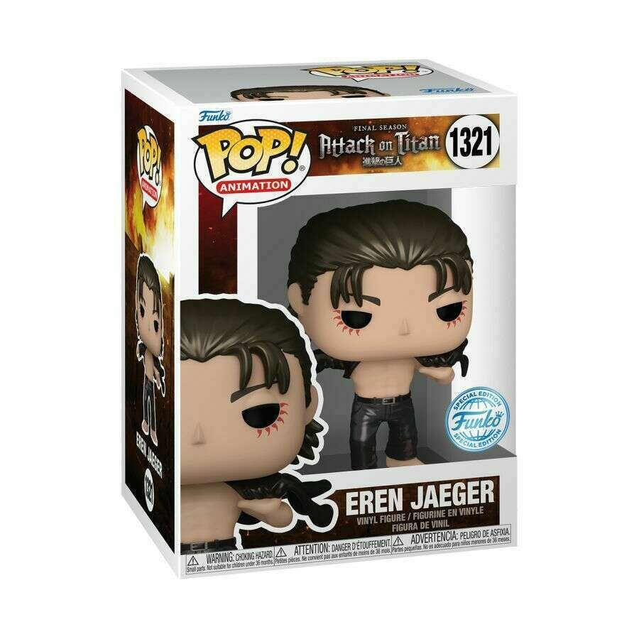 Funko PoP! Attack on Titan Eren Jaeger Metallic Funko Special Edition 1321 + PoP Protector