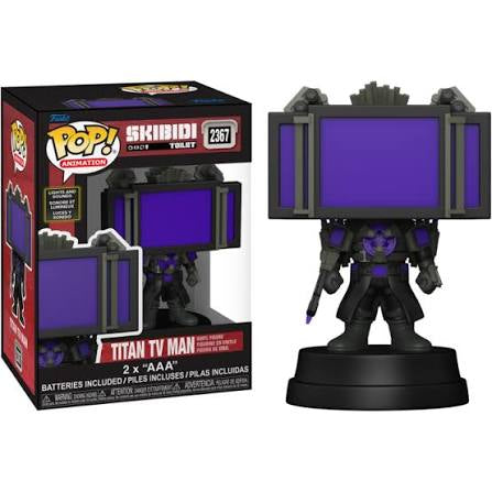 Funko Pop! Skibidi Toilet - Titan TV Man with Light & Sound #2367 Figure + Pop Protector
