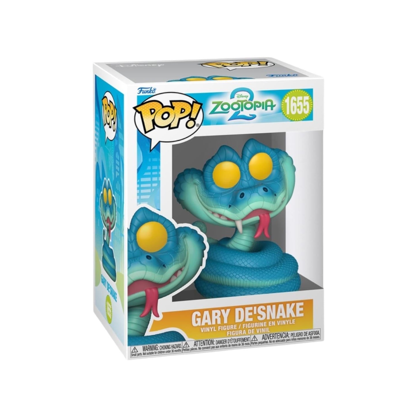 Funko Pop! Zootopia 2 : Gary De’Snake 1655 Figure + Pop Protector