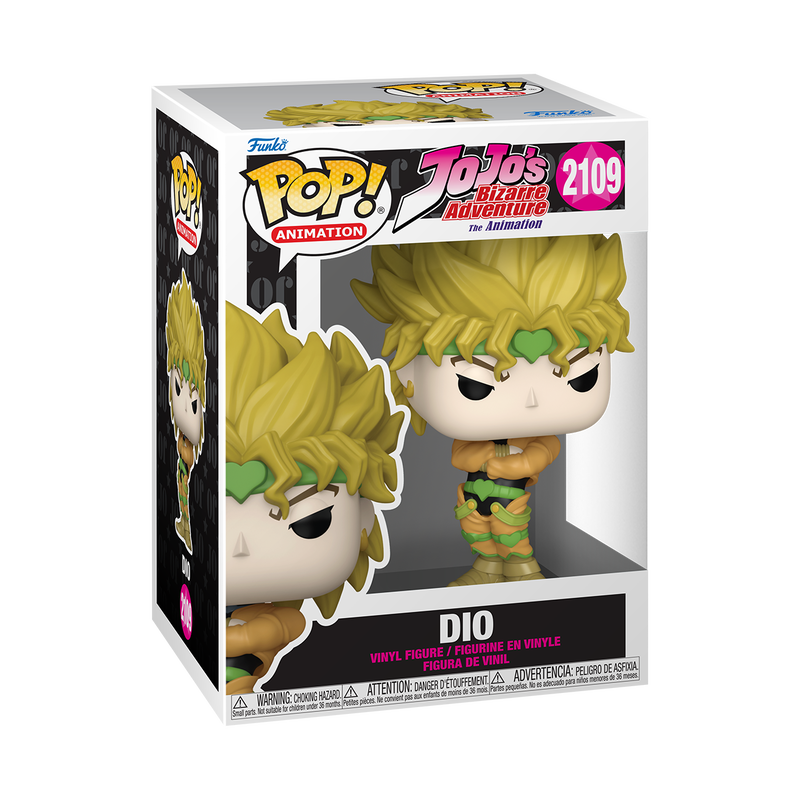 Funko Pop! JoJo’s Bizarre Adventure The Animation : Dio 2109 Figure + Pop Protector