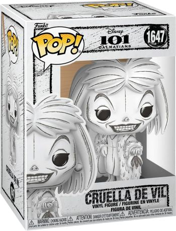 Funko Pop! Disney Sketched : 101 Dalmatians - Cruella De Vil 1647 Figure + Pop Protector